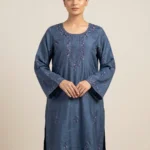 Pakistani Raw Silk Teal Emerald Heavily Embroidered Premium Tunic